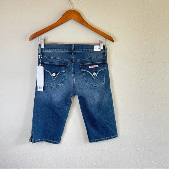 Hudson Viceroy Knee Women’s Dark Blue Denim Bermuda Size 25 NWT
